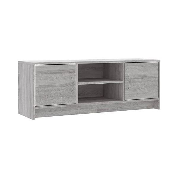 CBLDF Meuble TV Sonoma Gris 102 x 30 x 37,5 cm Bois dingénierie