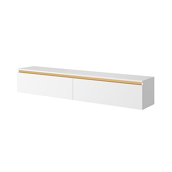 Selsey SENEY Meuble TV, Melamine, Blanc, 175 cm
