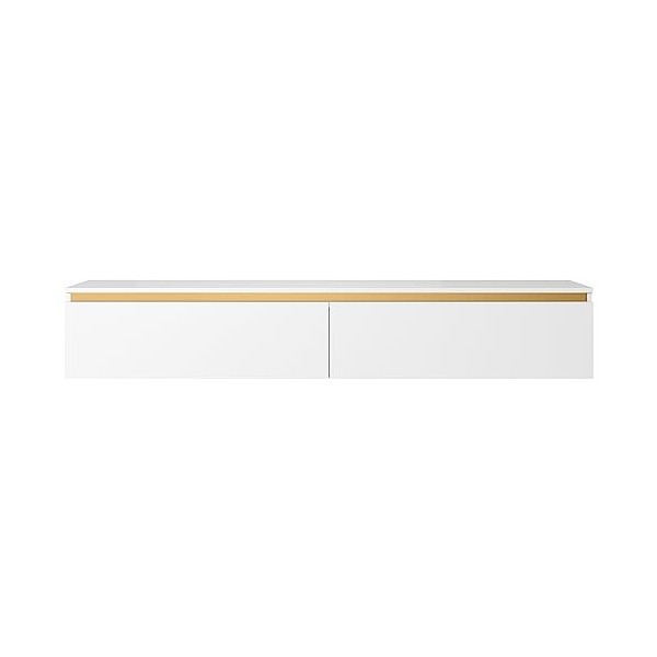 Selsey SENEY Meuble TV, Melamine, Blanc, 175 cm