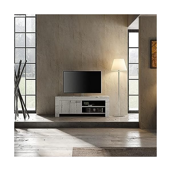 LC Land Petit Meuble TV en Bois, chêne Neige, Taille Unique