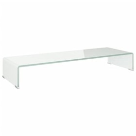 Meuble TV | Style Contemporain | Rangement matériel télé Audio Video Gaming | 90x30x13cm Blanc