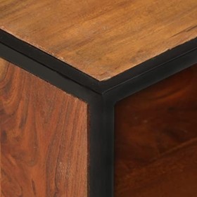 Meuble TV avec 3 tiroirs | Style Industriel | Rangement matériel télé Audio Video Gaming | 110x30x45cm Marron