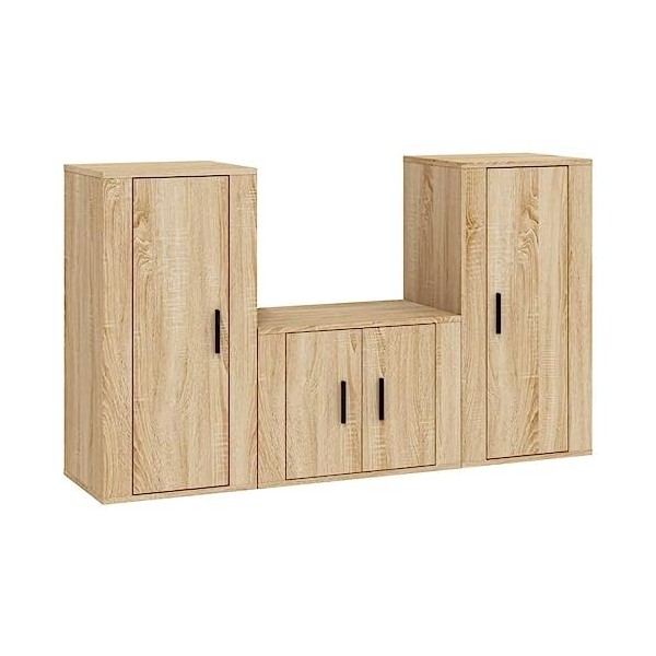 VEEKI Meuble TV, Meuble TV Suspendu, Meuble TV Industriel, Meuble TV Bois, Meuble Chambre, Convient pour Salon ou Chambre, En