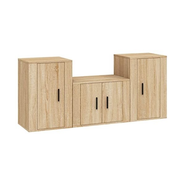 VEEKI Meuble TV, Meuble TV Suspendu, Meuble TV Industriel, Meuble TV Bois, Meuble Chambre, Convient pour Salon ou Chambre, En