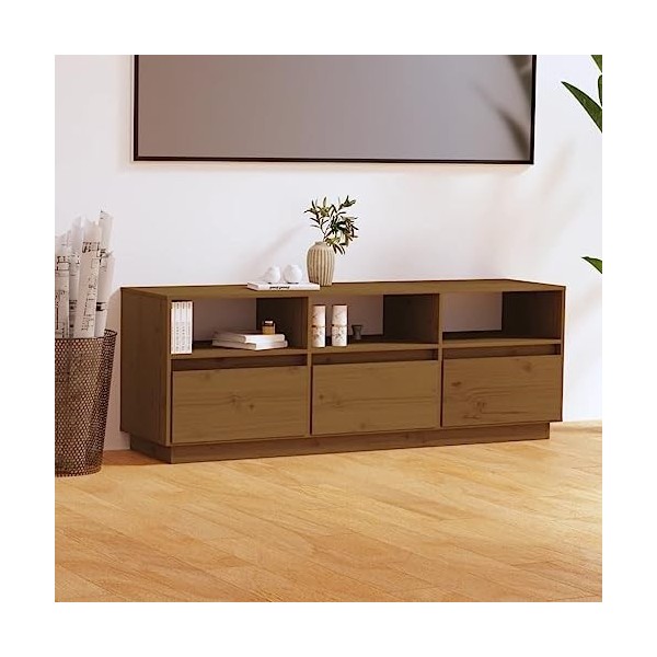 VEEKI Meuble TV, Meuble TV Suspendu, Meuble TV Industriel, Meuble TV Bois, Meuble Chambre, Convient pour Salon ou Chambre, Ma