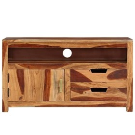 Générique Meuble TV 90x34,5x50 cm Bois dacacia Massif, 22.95 kg, 339507, Meubles, Meubles TV