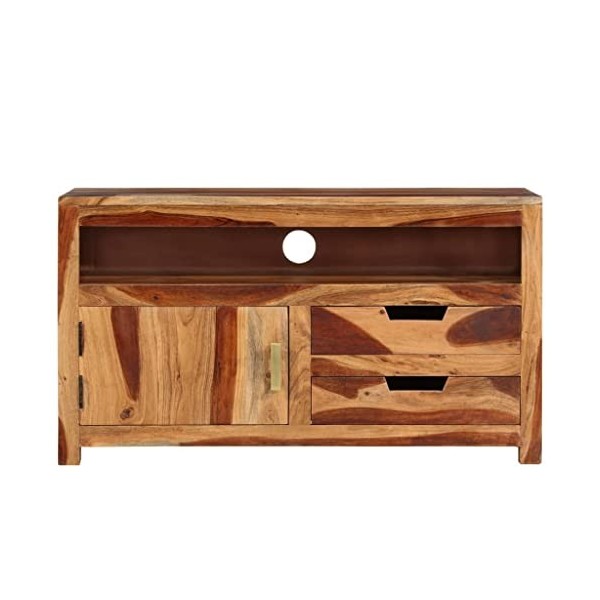 Générique Meuble TV 90x34,5x50 cm Bois dacacia Massif, 22.95 kg, 339507, Meubles, Meubles TV