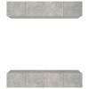 Générique Meubles TV 4 pcs Gris béton 80x30x30 cm Bois dingénierie,47 KG,3114185, Meubles, Meubles TV