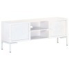 Générique Meuble TV Blanc 115x30x46 cm Bois Massif de manguier,22 KG,323580, Meubles, Meubles TV