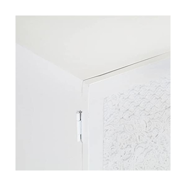 Générique Meuble TV Blanc 115x30x46 cm Bois Massif de manguier,22 KG,323580, Meubles, Meubles TV