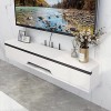 Uvency Étagère de Boîtier Décodeur Pour Meuble Tv Mural, Petite Console Multimédia Murale, Meuble Tv Flottant Meuble Tv, Étag