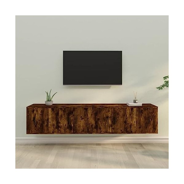 Meuble Tv,Blanc Tv,Comme Espace de Rangement, Meuble Bas Suspendu Ou Debout, Buffet Salon,Meuble TV Suspendu,Support de Télév