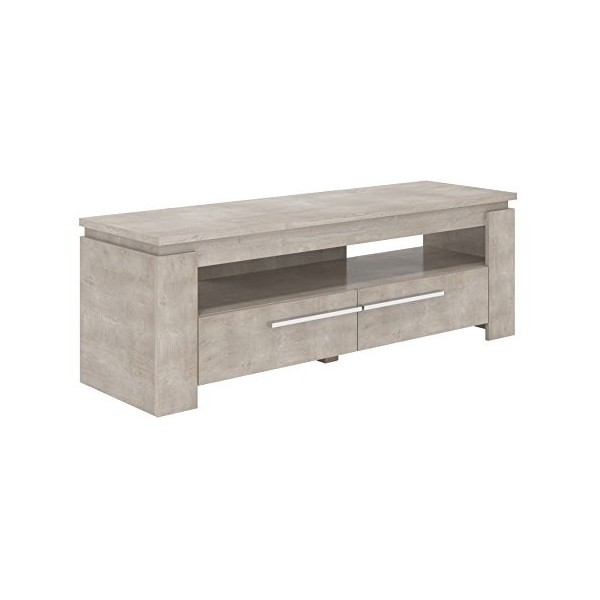 Meuble TV en Bois avec rangements – Format 140 x 45 x 99 cm pour une Grande Télévision – Produit Robuste Fabriqué en France