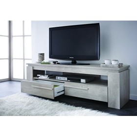 Meuble TV en Bois avec rangements – Format 140 x 45 x 99 cm pour une Grande Télévision – Produit Robuste Fabriqué en France