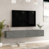 [en.casa] Meuble TV à 2 Portes Meuble de Rangement Design pour Salon Panneau de Particules Mélaminé 30 x 180 x 32 cm Effet Bé