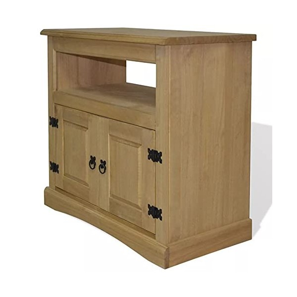 BaraSh Meuble TV Gamme Corona pin Mexicain 80x43x78 cm,Meuble TV,Meuble TV Moderne,Meuble de Salon