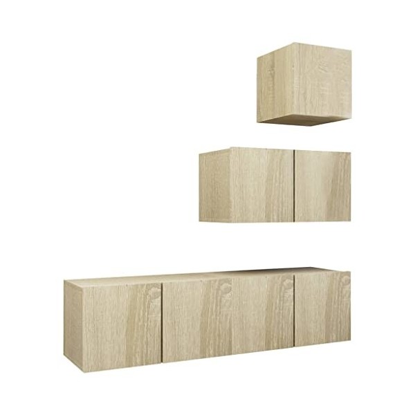 VEEKI Meuble TV, Meuble TV Suspendu, Meuble, Meuble TV avec Rangement，Meuble Industriel, Convient pour Salon ou Chambre, Ense