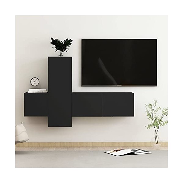 VEEKI Meuble TV, Meuble TV Suspendu, Meuble, Meuble TV avec Rangement,Meuble Industriel, Convient pour Salon ou Chambre, Ense