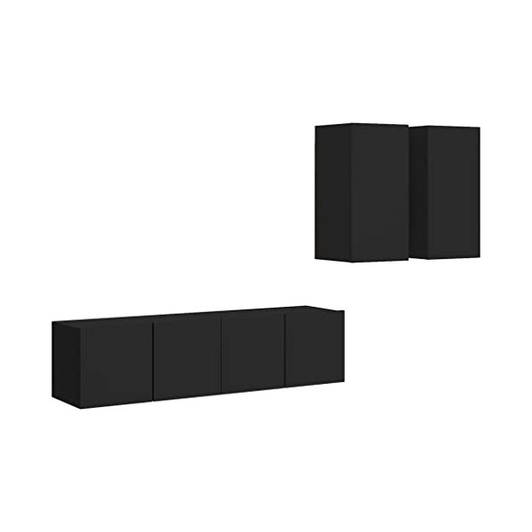 Meuble TV,Étagère TV Flottante, Support de Télévision Flottant Fixé au Mur Centre de Console Multimédia de Divertissement Gra