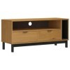 FAMIROSA Meuble TV FLAM 110x40x50 cm Bois Massif de pin 23.15KG 