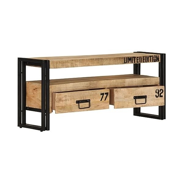 ZEYUAN Meuble TV 100x30x45 cm Bois de manguier Massif,Meuble TV,Table Basse Couleurs,Table Basse Salon Meuble TV