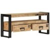 ZEYUAN Meuble TV 100x30x45 cm Bois de manguier Massif,Meuble TV,Table Basse Couleurs,Table Basse Salon Meuble TV