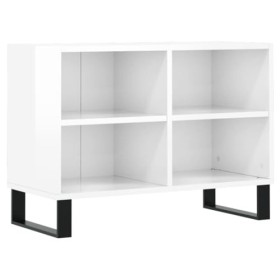 DCRAF Meuble TV de jardin en bois blanc brillant 69,5 x 30 x 50 cm