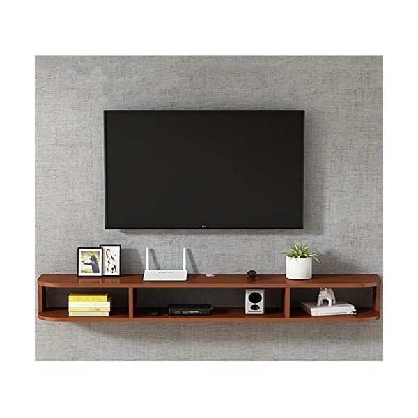 Meuble TV Flottant Étagère TV Murale Composant Darmoire De Centre De Divertissement, Étagère TV Flottante pour Unité De Stoc