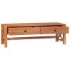 Meuble TV 140x40x45 cm Bois de Teck - Banc TV, Meuble TV Suspendu, Convient pour Salon ou Chambre