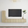 Ensemble de Meuble TV 3 pcs Chêne Sonoma Aggloméré - Banc TV, Meuble TV Suspendu, Convient pour Salon ou Chambre