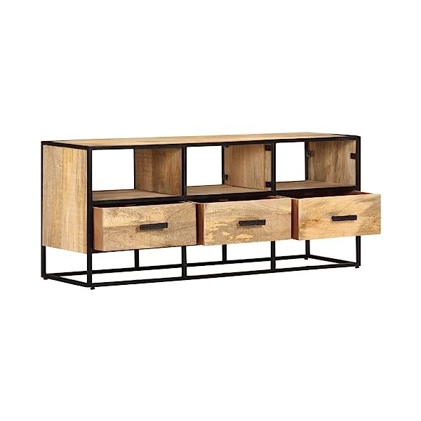 VEEKI Meuble TV, Meuble TV Suspendu, Meuble TV Industriel, Meuble TV Bois, Meuble Chambre, Convient pour Salon ou Chambre, 11