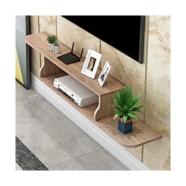 Uvency Meuble Tv Flottant En Bois Media Center Avec Rangement Ouvert Étagère Murale Moderne Pour Meuble Tv Avec Gestion Des C