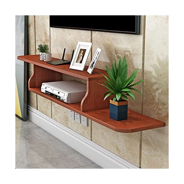 Uvency Meuble Tv Flottant En Bois Media Center Avec Rangement Ouvert Étagère Murale Moderne Pour Meuble Tv Avec Gestion Des C