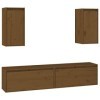 Générique Meubles TV 4 pcs Marron Miel Bois Massif de pin,28.88 KG,3100172, Meubles, Meubles TV