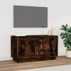 Meuble TV Chêne fumé 80x35x45 cm Bois dingénierie