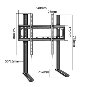 Pied TV Support Universel Support mural pour téléviseur Support pour téléviseur, meuble pour téléviseur de table avec base tr