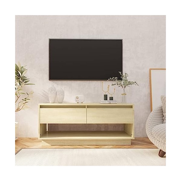 TECHPO Meubles-TV Meuble TV Chêne Sonoma 102x41x44 cm Bois dingénierie