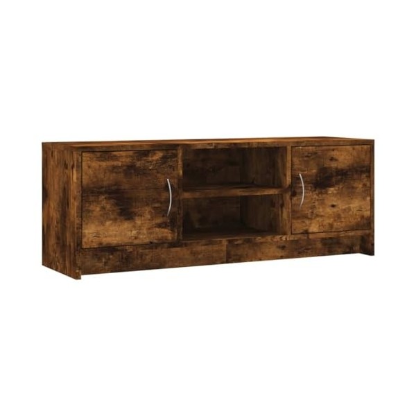 TECHPO Meubles-TV Meuble TV Chêne fumé 102x30x37,5 cm Bois dingénierie