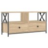 TECHPO Meubles-TV Meuble TV Chêne Sonoma 90x33x45 cm Bois et Fer