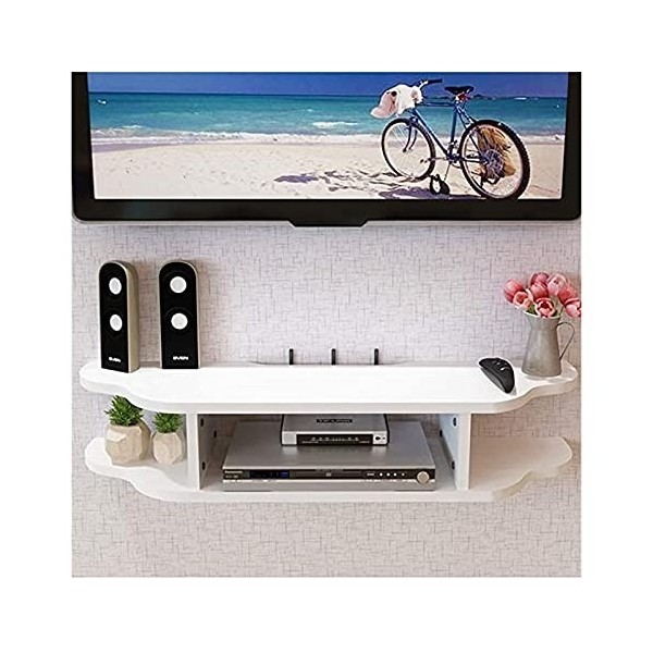 AVIMYA Meuble TV Flottant Petit Meuble TV Mural TV Media Console Meuble TV Flottant en Bois avec étagère de Rangement Ouverte