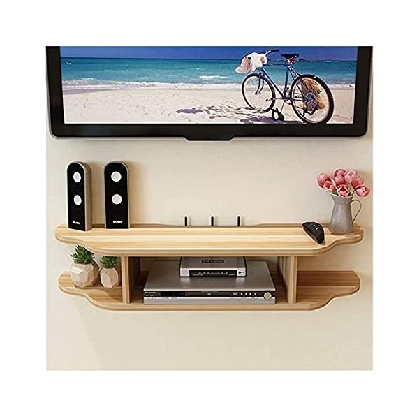 AVIMYA Meuble TV Flottant Petit Meuble TV Mural TV Media Console Meuble TV Flottant en Bois avec étagère de Rangement Ouverte