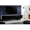 Komodee, Meuble Banc TV Loreto, Wotan Mat/Noir Mat, Largeur 200 cm x Hauteur 30 cm x Profondeur 41,5 cm, Style Moderne/Minima