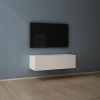 Mai & Mai Meuble TV Suspendue Armoire avec Soft-Close Table TV pour Le Salon Blanc Mat 100x40,2x30 cm TC002
