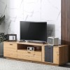 Sweiko Meuble TV, centre de divertissement, buffet avec 2 portes et 1 tiroir, console multimédia, meuble TV pour téléviseur d