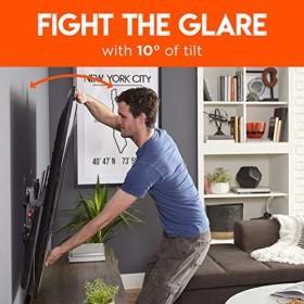 ECHOGEAR Support Mural inclinable pour téléviseur ecran Plat de 40 à 82 Pouces - Élimine Les Reflets grâce à Une Inclinaison 