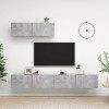 Meuble TV, Meuble TV Suspendu, Meuble TV Blanc, Meuble TV Industriel, Meubles de Salon, Salon, Chambre, Cadre en Acier, vidaX
