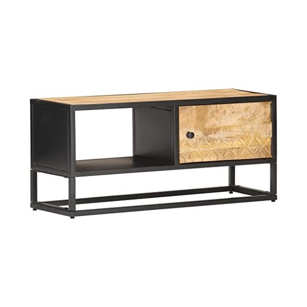 VEEKI Meuble TV, Meuble TV Suspendu, Meuble TV Industriel, Meuble TV Bois, Meuble Chambre, Convient pour Salon ou Chambre, av