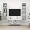 Générique Ensemble de Meuble TV 3 pcs Blanc Brillant Aggloméré,66.5 KG,3079760, Meubles, Meubles TV