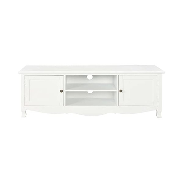Générique Meuble TV Blanc 120 x 30 x 40 cm Bois,14.75 KG,249888, Meubles, Meubles TV