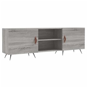 Annlera Meuble TV Sonoma Gris 150x30x50 cm Bois dingénierie Banc TV Maison Chambre à Coucher Plateau Stable Placer Livres Ta